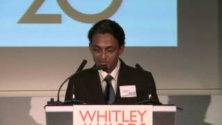 Zahirul Islam's speech at the 2013 Whitley Awards