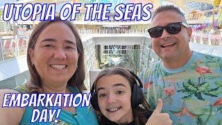 Embarking Royal Caribbean's Utopia Of The Seas! Out Biggest Embarkation Day Ever! We Cover It All!