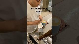 Two cappuccino in 30 seconds #coffee #cappuccino #latteeart #latteartbasic