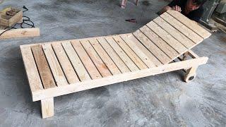 Amazing Creation Woodworking Ideas From Old Pallet // Build A Sun Loungers - How To, DIY!