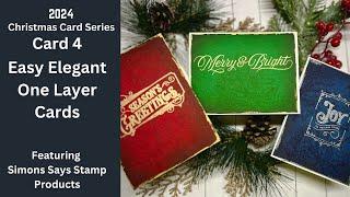 Easy Elegant One Layer Cards for Christmas