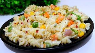 White Sauce Pasta Recipe | Creamy & Cheesy White Sauce Pasta | Pasta in White Sauce | Breakfast