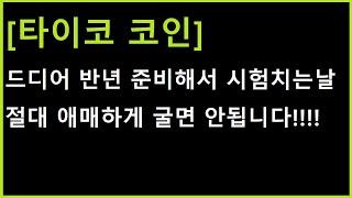 [타이코 코인] 드디어 반년 준비해서 시험치는날입니다 ㄷㄷㄷ 무조건 이 2가지중에 나와야합니다