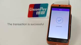 UnionPay card payment via a wireless POS terminal