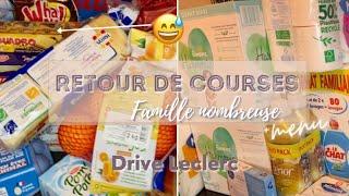 RETOUR de COURSES FAMILLE DE 6 + IDÉES MENU sur 10 JOURS #retourdecourses #menu