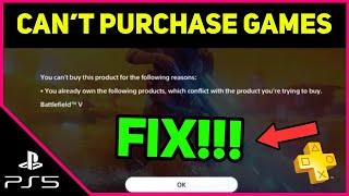 PS5 CAN'T PURCHASE GAMES EASY FIX! (Fast Solution)