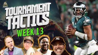 NFL Week 13 DraftKings and FanDuel GPP Strategy and Picks | Tournament Tactics