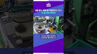 6월 대구·경북 중기전망지수 75.1⋯두 달 연속 하락세 # 대구MBC
