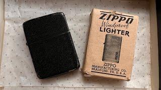 Original WWII Zippo Black Crackle 1943. Read description carefully