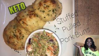 KETO Stuffed Pulled Pork Buns | Homemade Low Carb Rolls | Fathead Dough