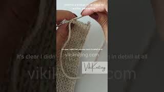 Закрытие петель полой резинки иглой #вяжемсвикой #vikiknitting #knitting