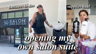 Starting my own business & shopping for my salon suite // Huge haul + vlog