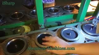 Cutting disc making machine with double press head