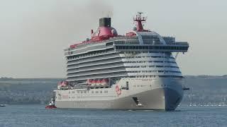 Resilient Lady leaving Portsmouth harbour for a 3 day round-trip to Zeebrugge.  25 August 2024