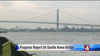 Progress report on Gordie Howe Bridge