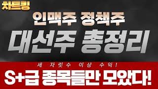 대선주 총정리 S+급 종목들만 모았다! ㅣ여의도차트킹 오리엔트정공 동신건설 에이텍 코나아이 아가방컴퍼니 꿈비 제로투세븐 대성창투 오픈놀 나우IB 아이비김영 신원 일신석재