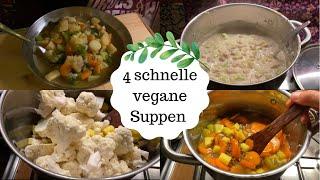 4 einfache vegane Suppen | schnell & lecker