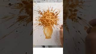 Coffee  spill art ~ Coffee painting tutorial #shorts #coffee #coffeepainting #painting #drawing