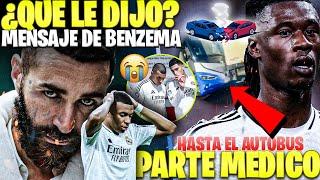 ULTIMA HORA EL BUS DEL REAL MADRID SUFRE ACCIDENTE  DURA NOCHE DE MBAPPE Y LA REACCION DE BENZEMA