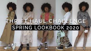 THRIFT HAUL CHALLENGE! How Many Looks Can I Create? Spring Lookbook 2020