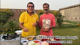 Mazedar khana banya | farmhouse me |