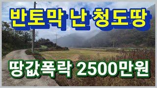 청도군 운문면 초급매 청정지역 의 반토막 난 청도주말농장 청도땅 퍼뜩 오이소 3074