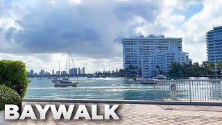 Miami Beach Walk : Biscayne Bay Path in August 2022