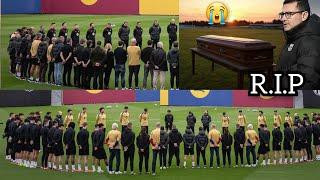 Sad oo !! Barcelona training in SILENCE on doctor passing !! R.I.P Dr Carles Minaro Garcia