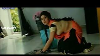 Glamour Actress Rambha hot body show in saree- edited