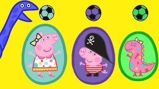 Peppa Pig - Surprise Eggs! Let's Draw Peppa Family - Learning with Peppa Pig