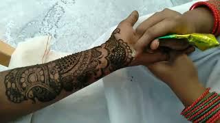 Bridal mehndi design with Singh cone || Mehndi designer