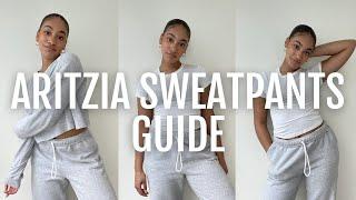 ARITZIA TNA SWEATPANTS GUIDE | ARITZIA LOUNGEWEAR TRY ON