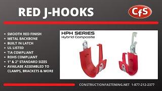 Red J Hooks For Alarm And Life Safety Work