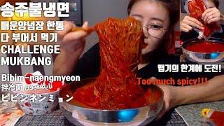 [ENG]송주불냉면 매운양념장 한통 다 부어먹기 도전! 먹방 Challenge mukbang spicy Bibim-naengmyeon 拌冷面 ビビンネンミョン ناينغميون