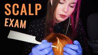 100% SENSITIVITY ASMR Lice Check & Scalp Check + LATEX GLOVES SOUNDS