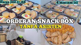 ORDERAN SNACK 11 RIBUAN ISI 4 MACAM//TANPA ASISTEN#idejualan #jualanonline #snackbox #risos #pastel