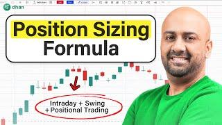 Position Sizing FORMULA: Intraday, Swing & Positional Trading Strategy | Dhan