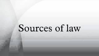 Sources of law