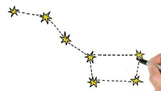 How to Draw Ursa Major or Great Bear Constellation Easy