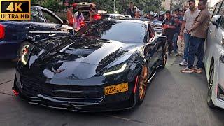 Chevrolet Corvette C7 in India (UB City, Bangalore) 4K | BMW i7, Honda CBR 1000RR...| S24 ULTRA