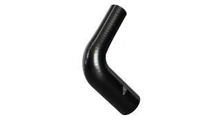 90 Degree Reducing Black Silicone Elbow Hose