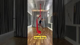 Aerial silk Angel Drop | How to Do advance drop #bolleywoodsong #yogaposes #dollhead #blythe