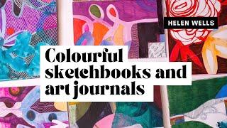 Colourful sketchbooks and art journals...