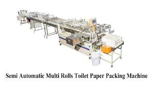 Double layer 4rolls kitchen towel paper bundle packing machine