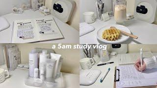 my 5am morning routine | study vlog