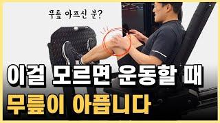 스쿼트 레그프레스 레그익스텐션 무릎통증없이 근력 운동 하는법!