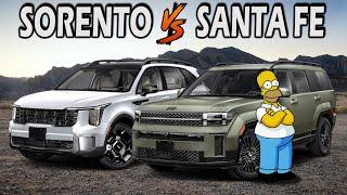 2025 Kia Sorento VS 2025 Hyundai Santa Fe [Homer Simpson's Review]