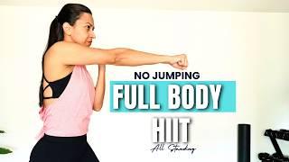 LOW IMPACT FULL BODY HIIT | All Standing, No Equipment | No Repeat Beginner Home Strength Workout