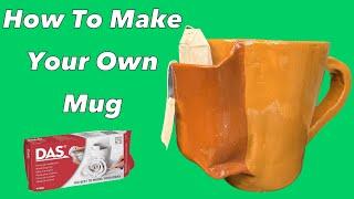 DIY Air Dry Clay Mug : How to Make and Fix to use / DAS Air-Hardening Modeling Clay