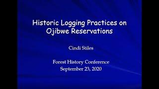 Wisconsin Forest History Conference - Historic Logging Practices on Ojibwe Reservations